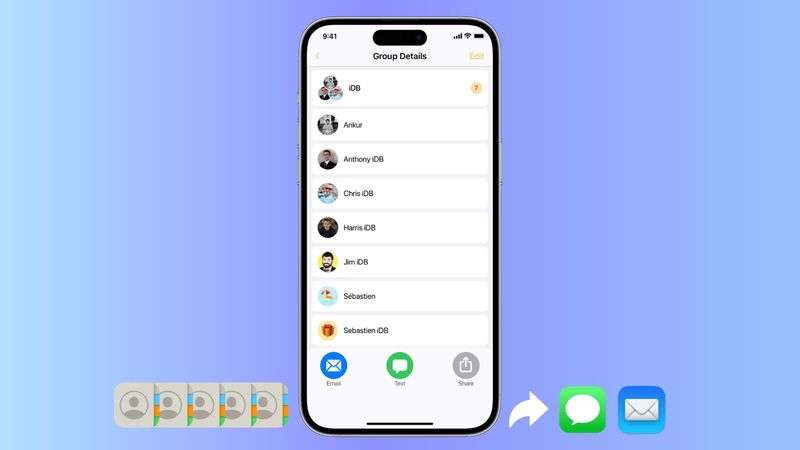 So teilen Sie eine Gruppe von Kontakten von Ihrem iPhone oder iPad